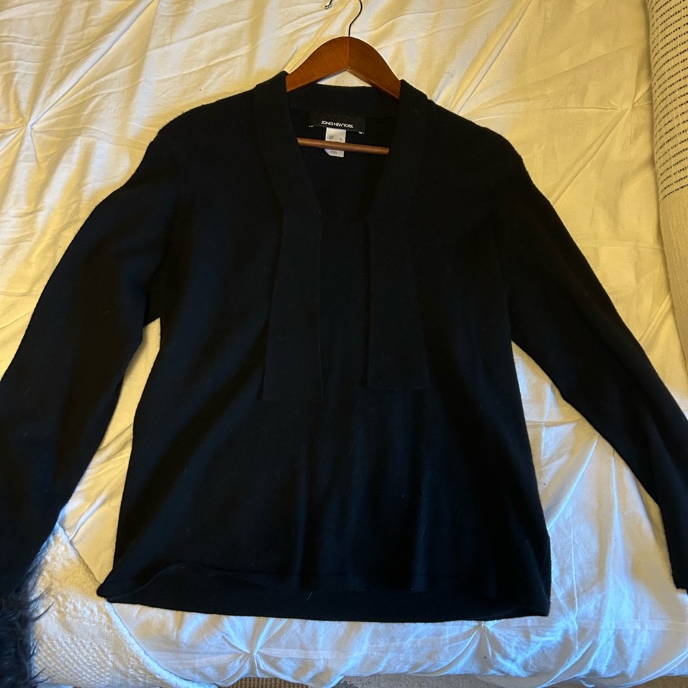 Jones New York black cashmere, size large sweater